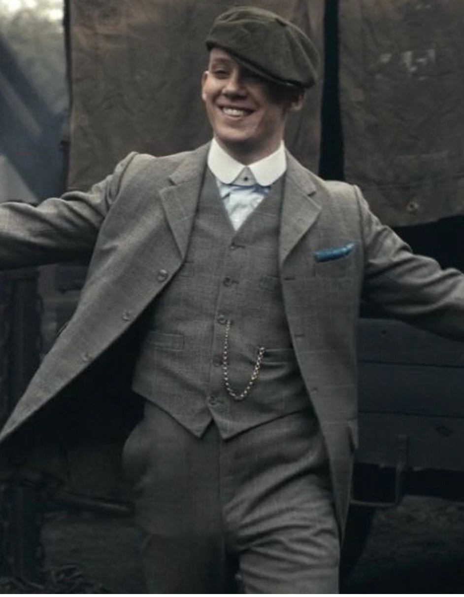 John Shelby Grey 3PC Gangster Suit Costume