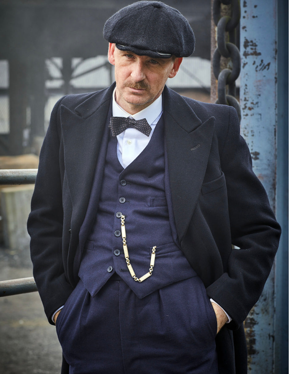Arthur Shelby Inspired Navy Suit & Overcoat Set