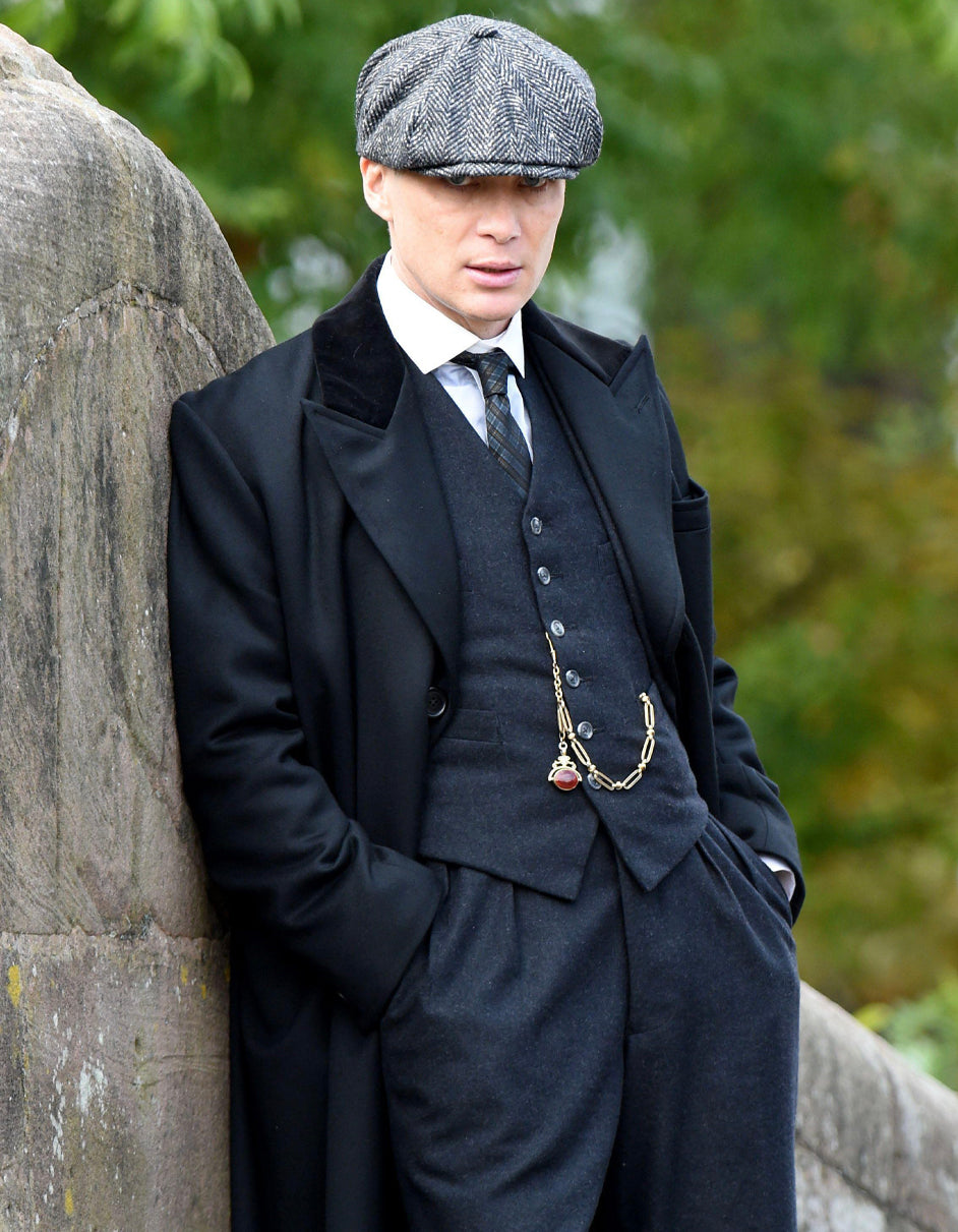 Thomas Shelby Black Suit Overcoat & Hat Costume