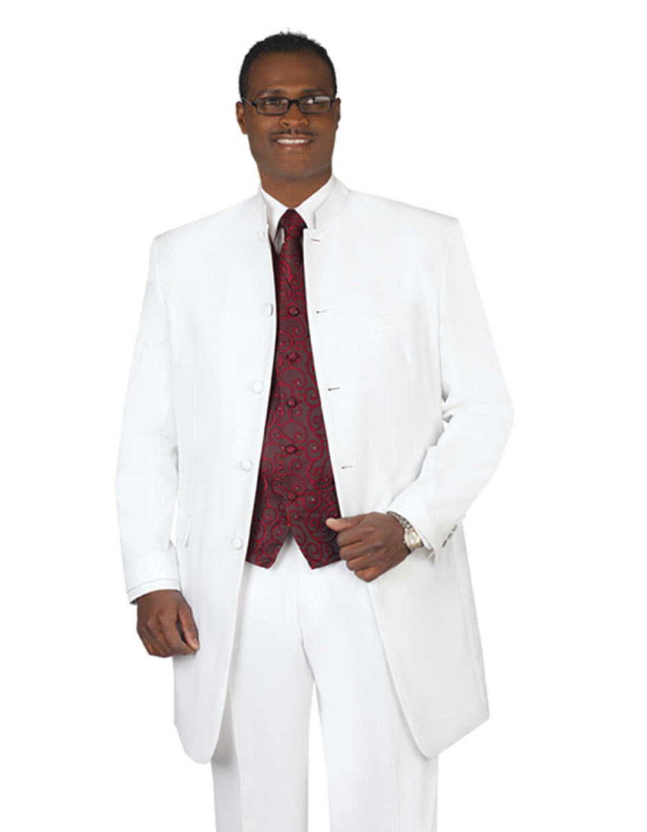 Long White Mandarin Tuxedo by Soprano