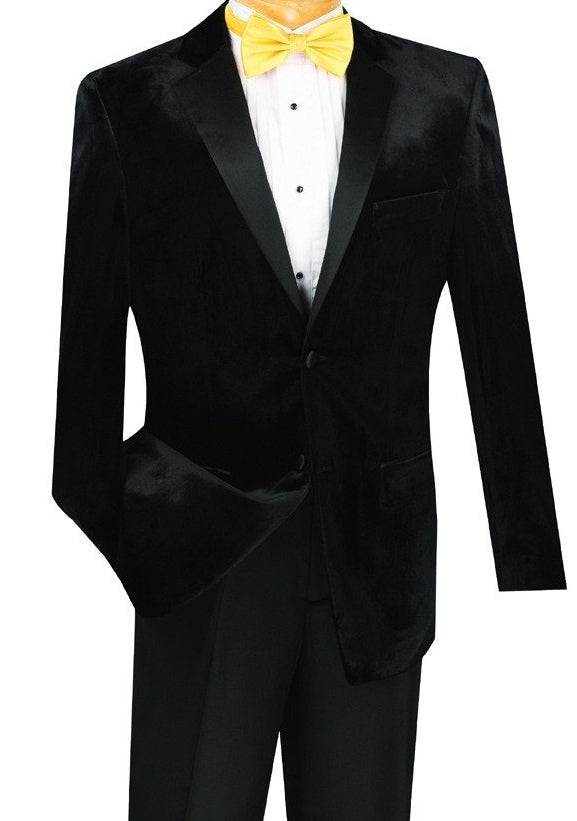 Slim Fit Black Velvet Tuxedo Set for Men