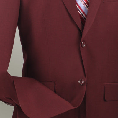 Regular Fit Burgundy 2 Piece Suit by Vinci