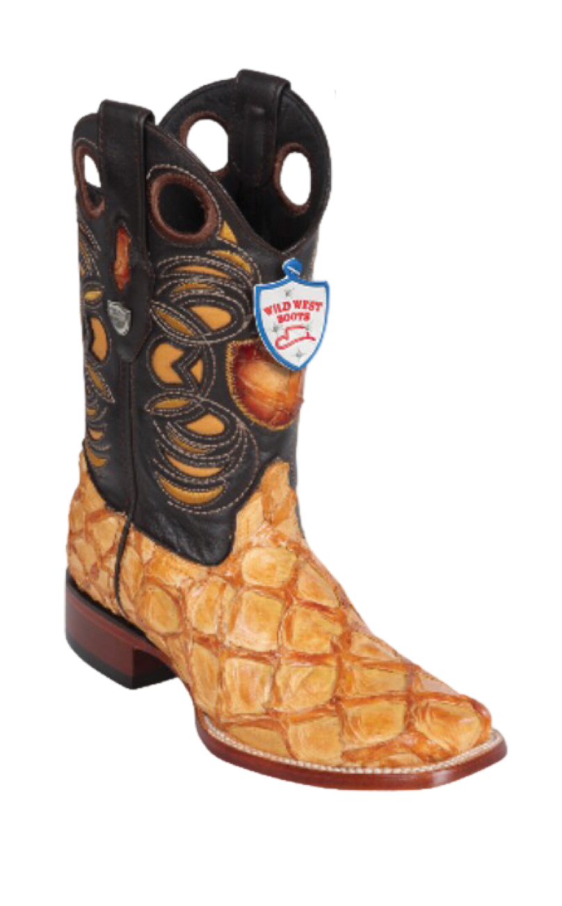 Bota de Pirarucu Original Punta Recortada Wild West