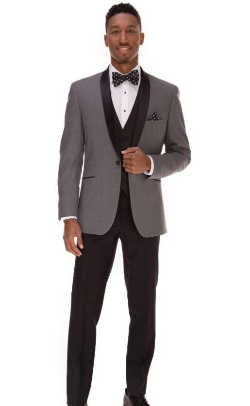 Men's Grey Shawl Lapel Tuxedo Jacket
