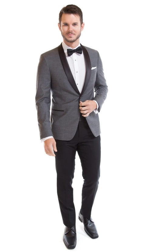 Men's Grey Shawl Lapel Tuxedo Jacket