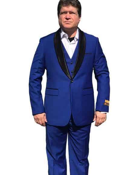 1 Button Royal Blue Suit - Blue Tuxedo Wedding - Royal Blue Tuxedo Jacket