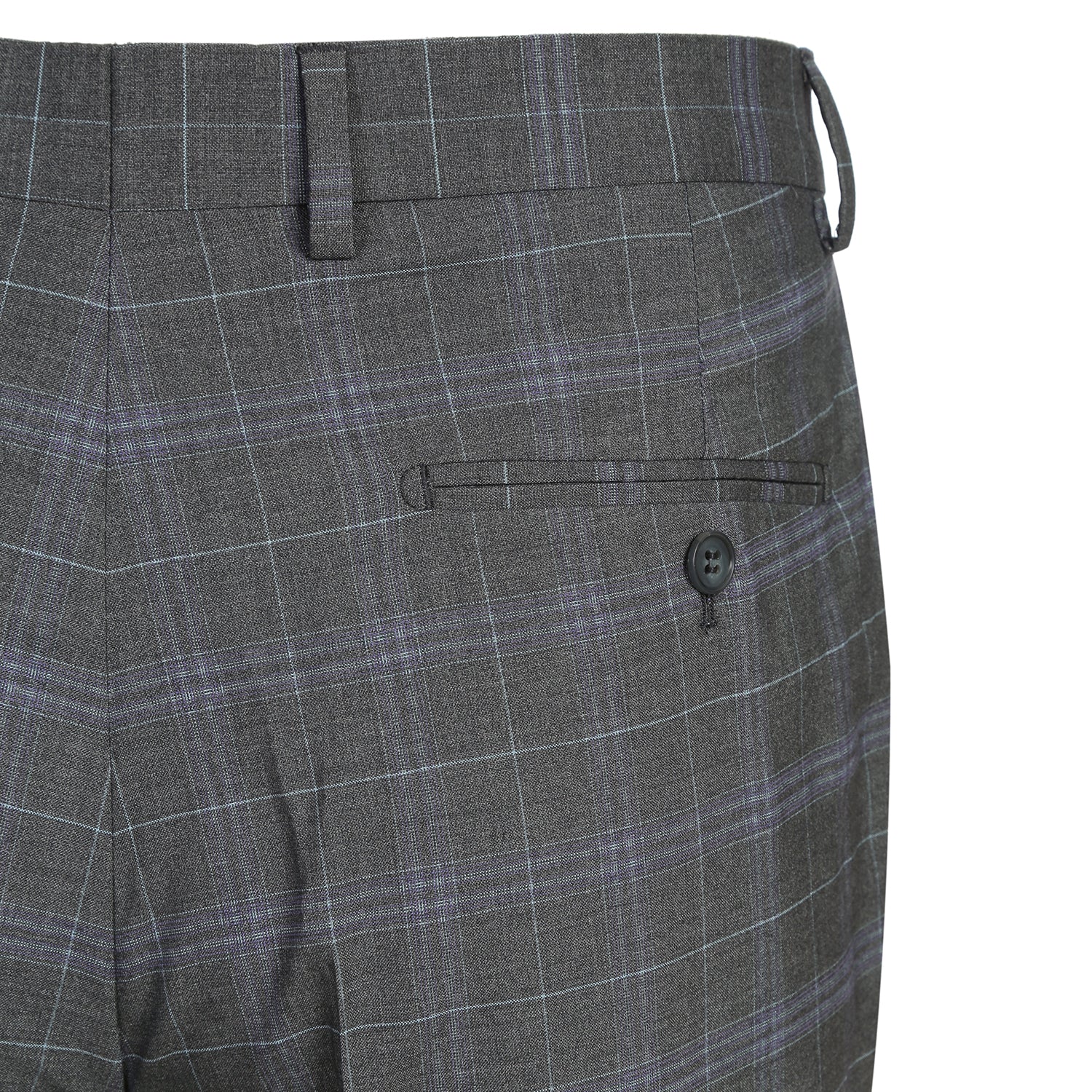 Men's Classic Fit Checked Suit by Renoir