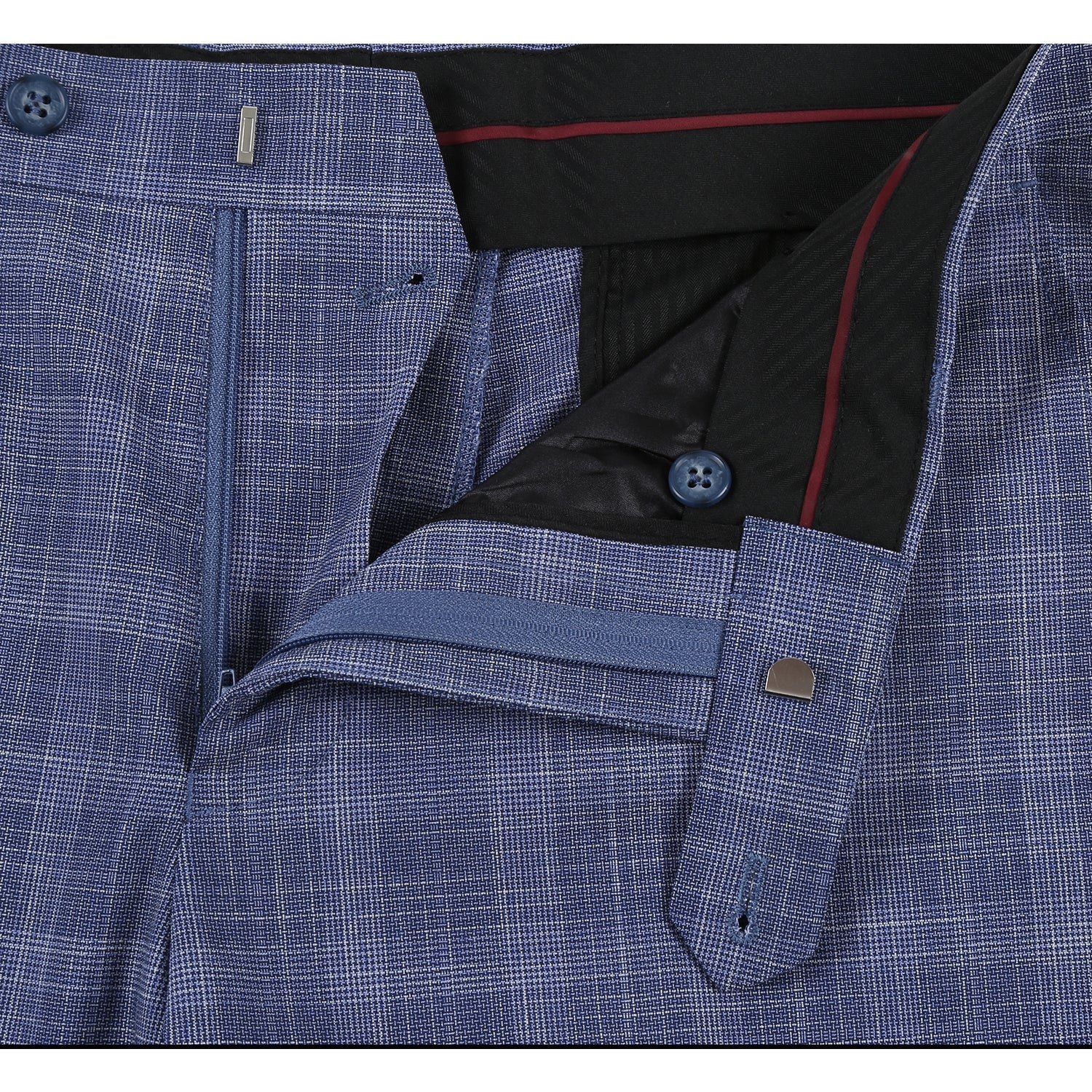 Men's Slim Fit Checked Suit by Renoir