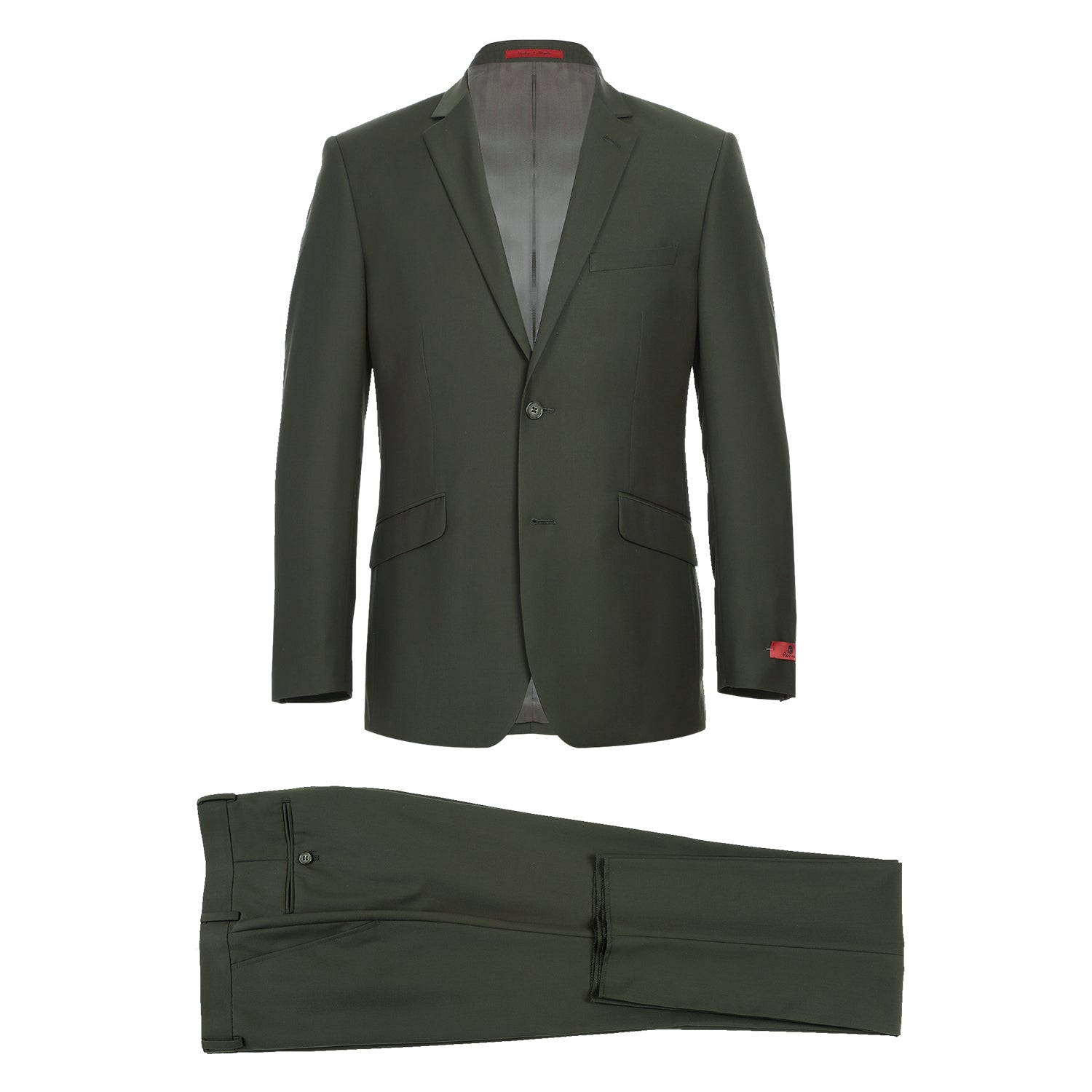 Men's Slim Fit 2-Piece Notch Lapel Suit by Renoir