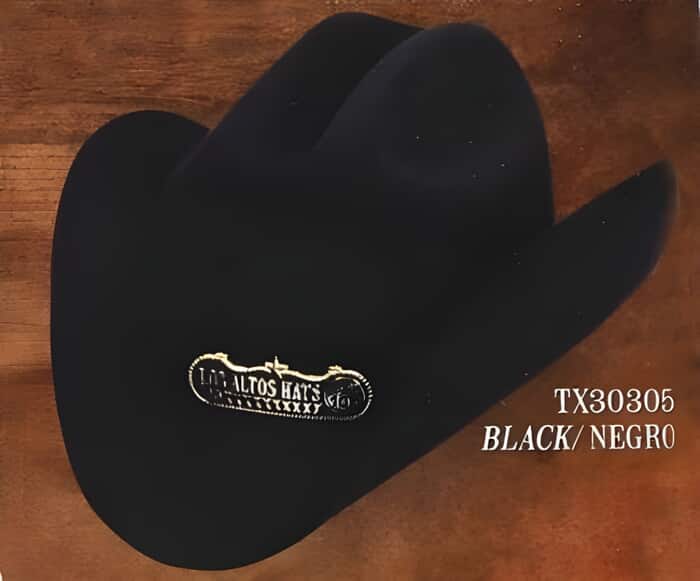Dark color black Western Hat Duranguense Style 10X Felt Hats By Authentic Los altos