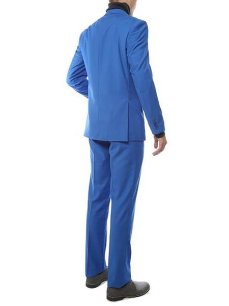 Men's 2 Piece Classic Royal Fully Lined Slim Fit Dress Suits For Men