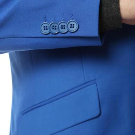 Men's 2 Piece Classic Royal Fully Lined Slim Fit Dress Suits For Men