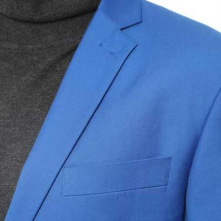 Men's 2 Piece Classic Royal Fully Lined Slim Fit Dress Suits For Men