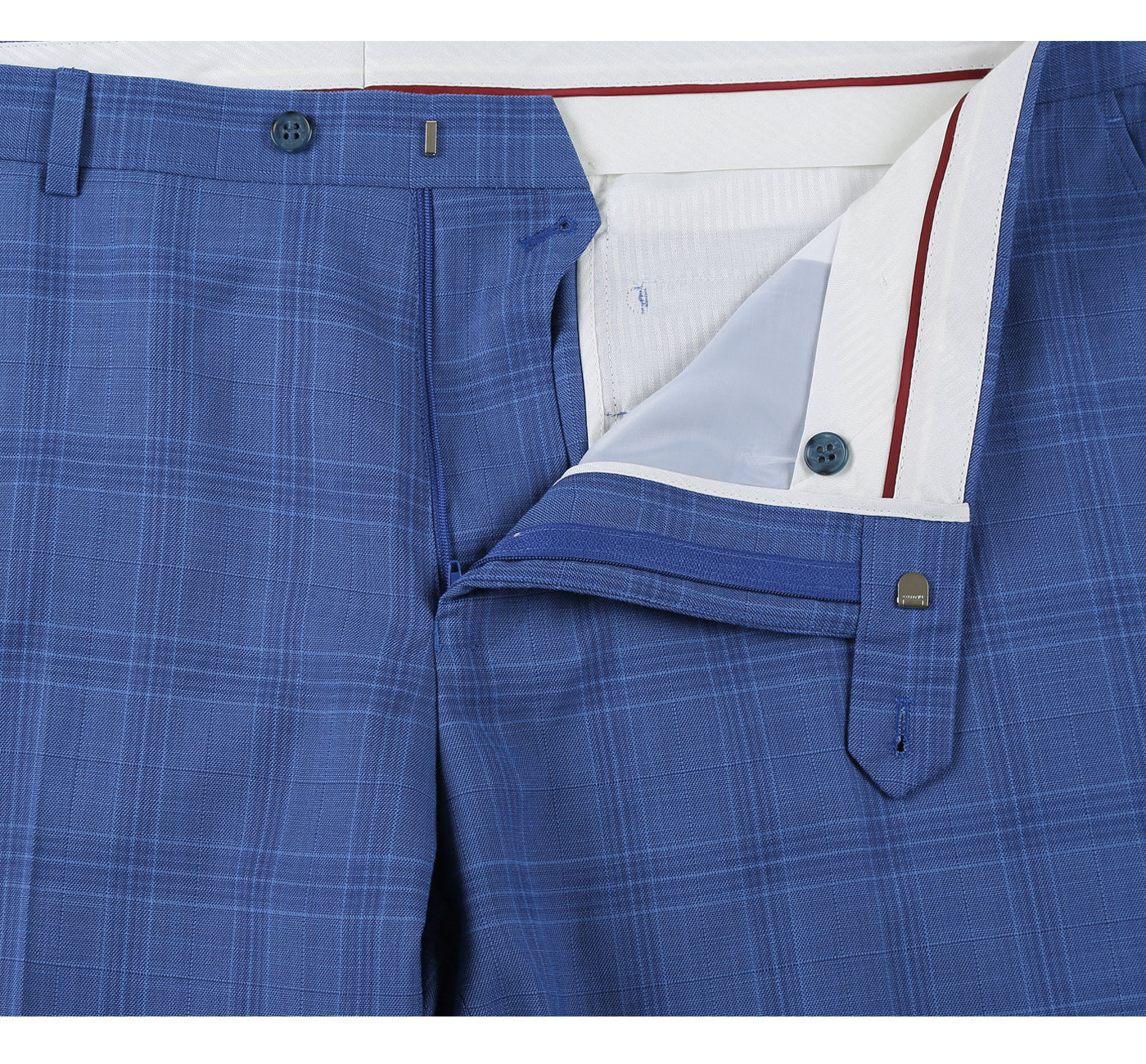 Men's Slim Fit Windowpane 2-Piece Stretch Suit