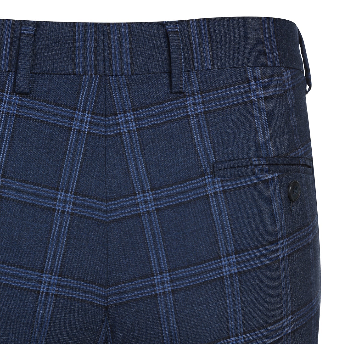 Men's Slim Fit Checked Suit 293-22 by Renoir