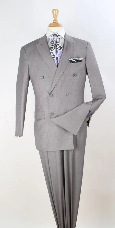 Apollo King Men's 2pc Double Breasted Outlet Suit Pleated Pants