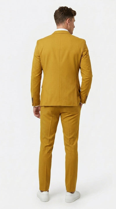 Menβs Gold Mustard Color Suit β Wedding & Prom Formal Suit Outfit, Modern Blazer and Pants