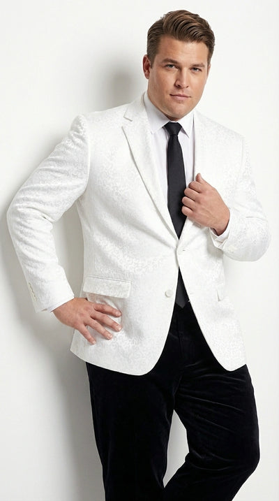 Menβs White Disco Blazer 1980s Sequin Style Jacket β Lapel Collar Party Blazer, Formal Evening Wear, Halloween Masquerade Club Outfit