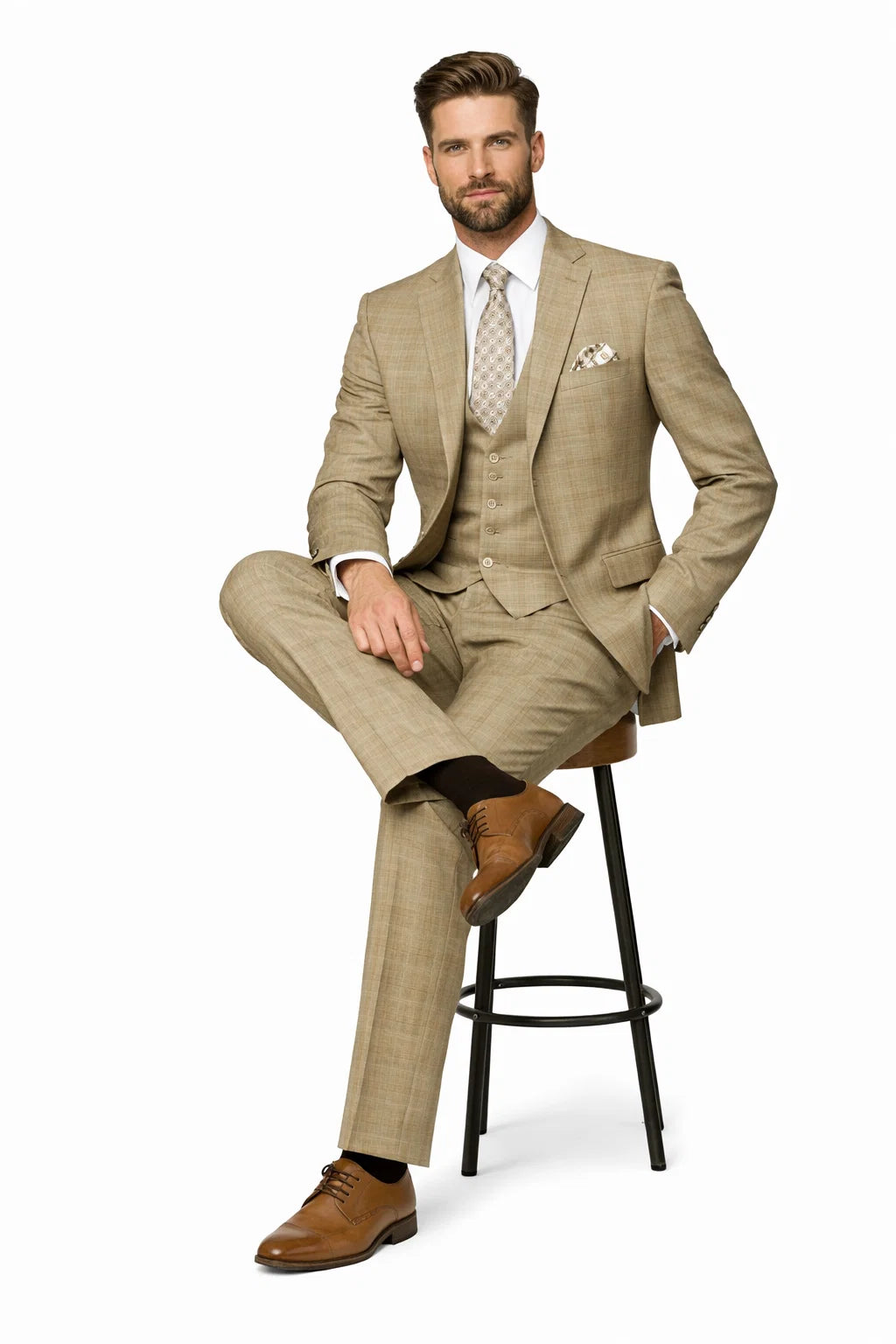 1920s Vintage Suits Patterns Checkered Suit