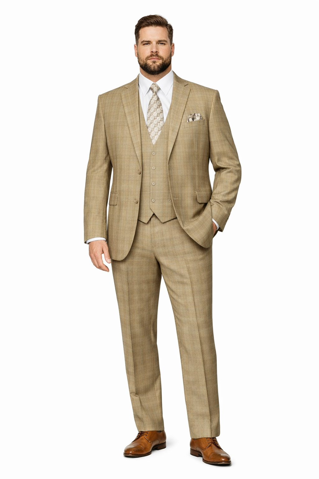 1920s Vintage Suits Patterns Checkered Suit