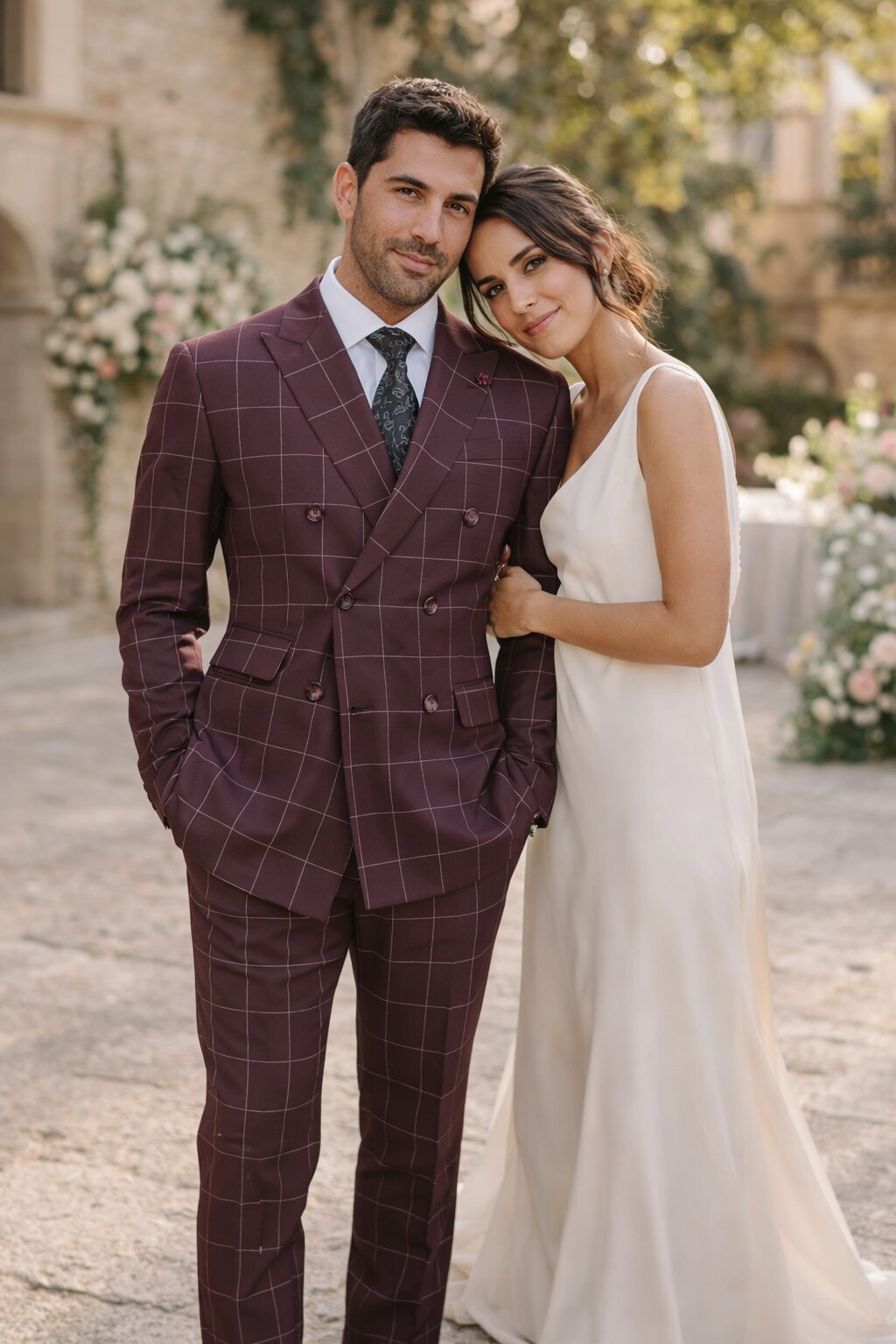 1920s Vested Gangster Plaid Suit with White Vest