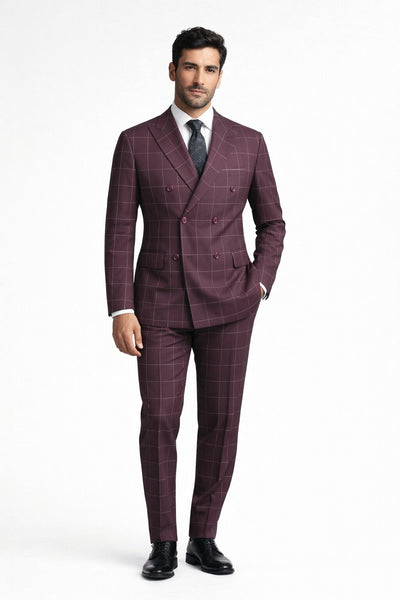 1920s Vested Gangster Plaid Suit with White Vest