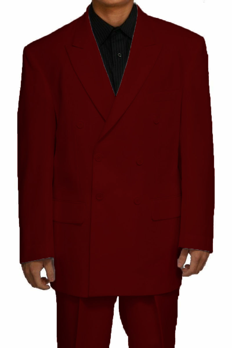 Mens Double Breasted Polyester Fashion Suit