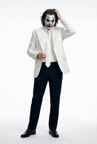 Menβs White Blazer Joker Folie Γ Deux Arthur Fleck Inspired Jacket β Classic Formal Party Blazer, Elegant Evening Wear, Stylish Costume Blazer
