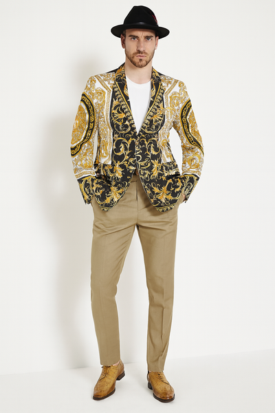 Black and Gold Baroque Outfit Set for Men