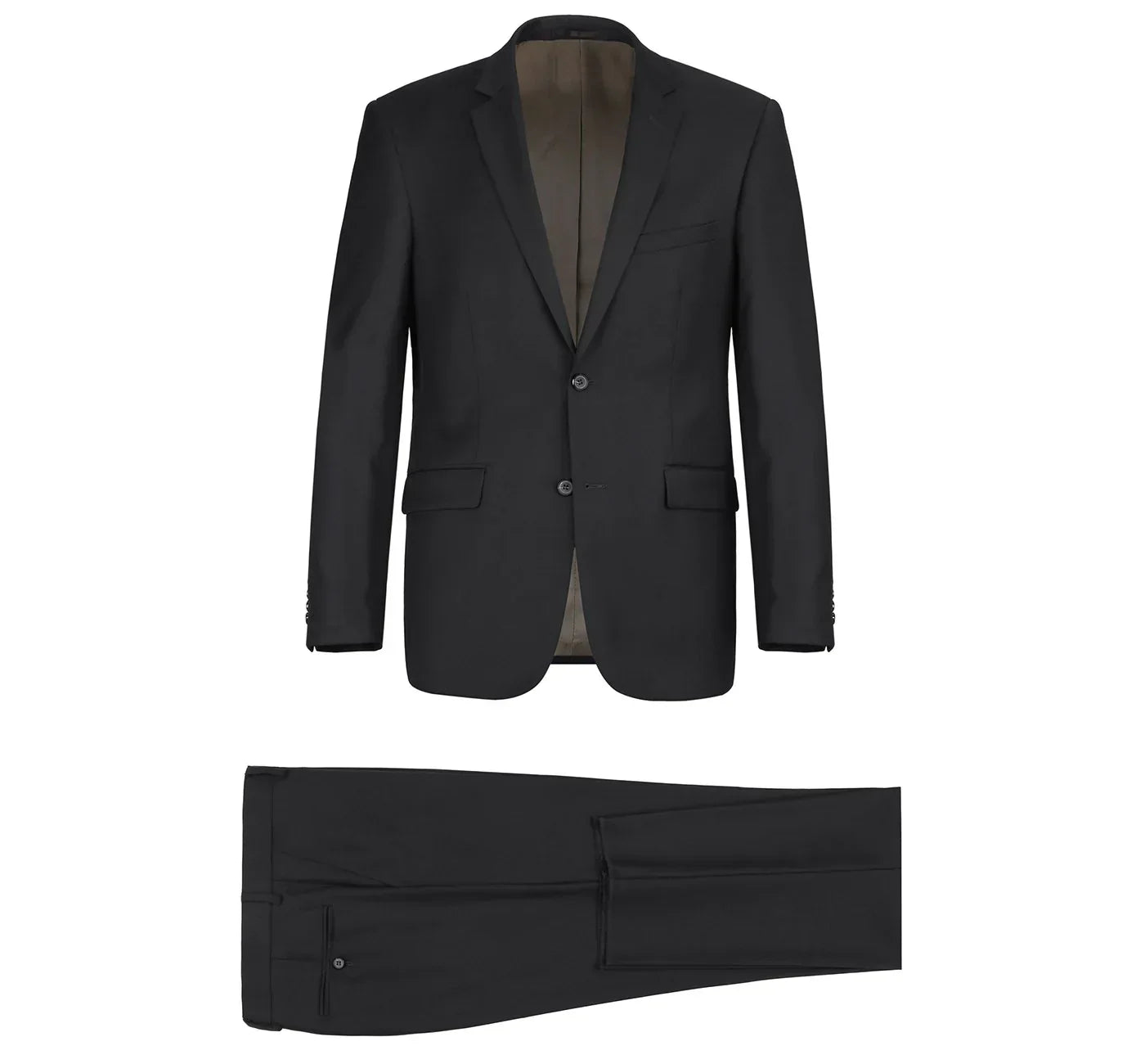 Bevagna Black Wool 2 Piece Suit Regular Fit