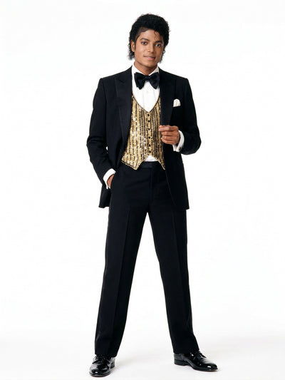 Menβs Black Tuxedo Blazer Michael Jackson Award Ceremony Vintage Jacket β Classic Formal, Elegant Party Dinner Jacket