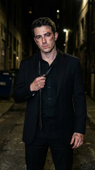 Mens Black Blazer – John Wick Inspired Classic Formal Blazer for Men Sleek Action Style Evening Jacket