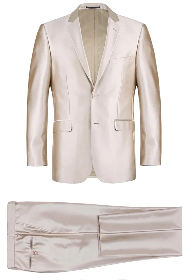 Slim Fit Two Button Suit with Optional Vest