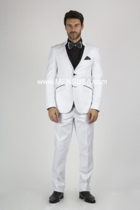 Men'S One Button Slim Fit Tuxedo Shawl Satin Trim Lapel Gray