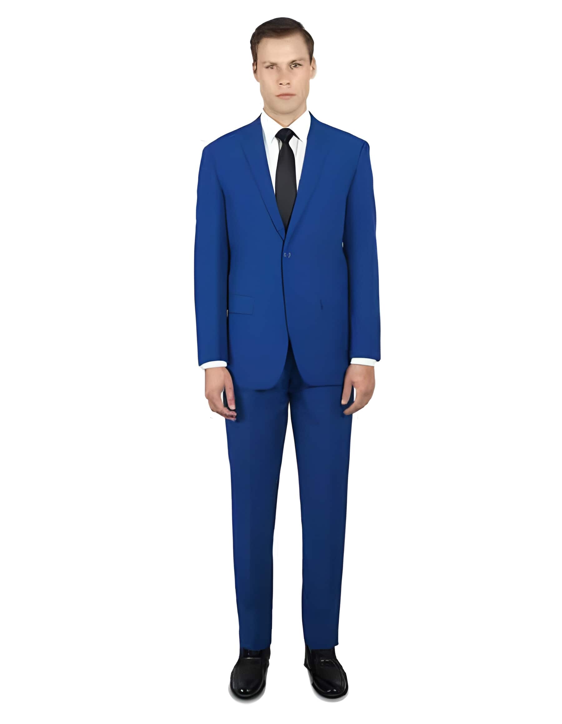 2 Button  2020 New Formal Style! Classic Fit Dark Royal Blue Suit