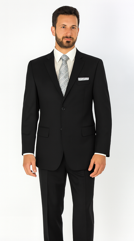 2 Button Black Tone/Tone affordable Cheap Priced Business Suits Clearance Sale online sale
