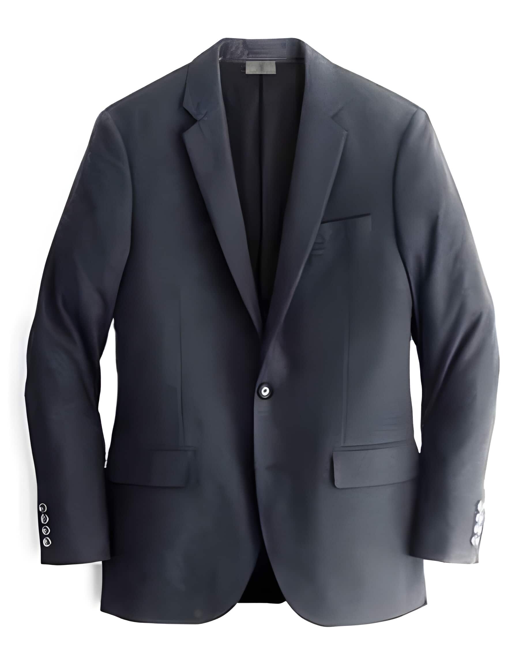 2 Button Dark Charcoal Cashmere & Wool Blazer