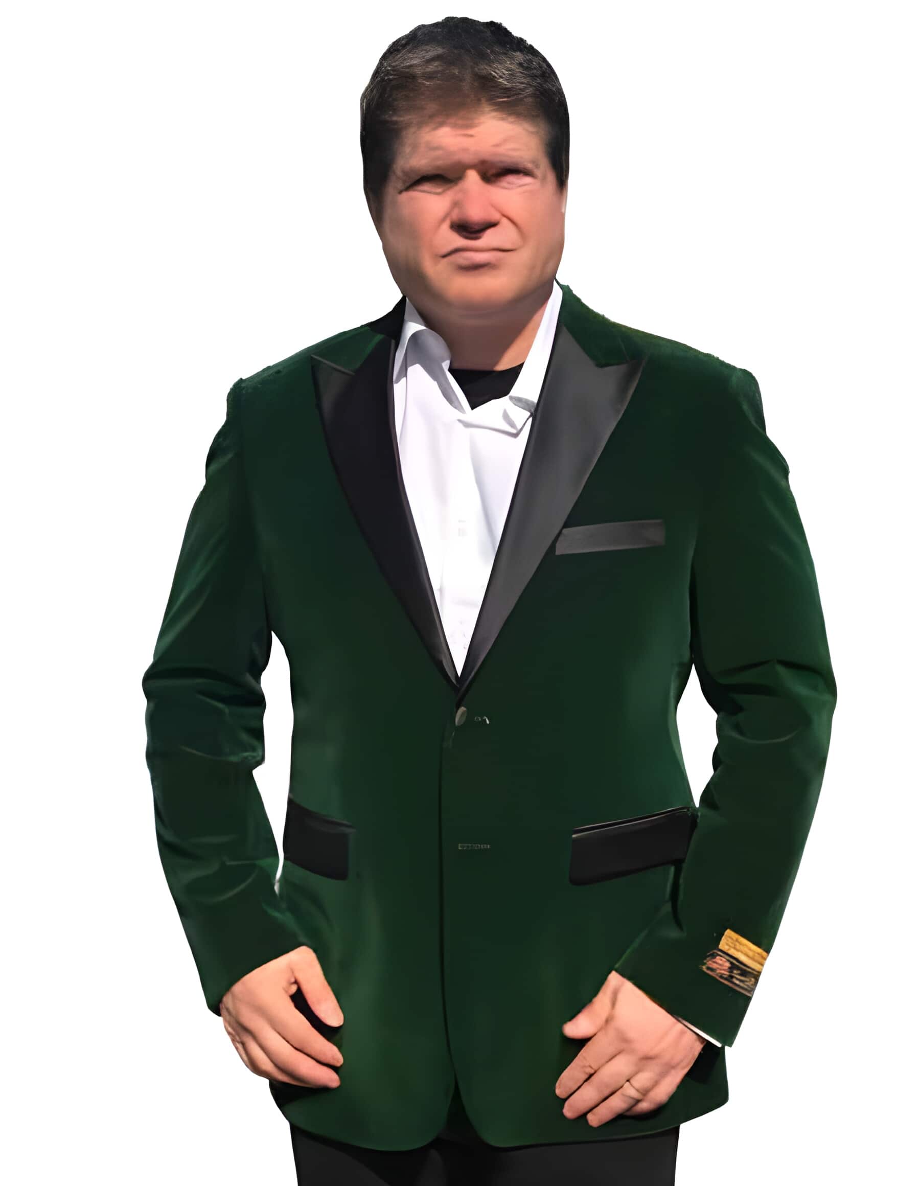 2 Buttons Dark Green Black Velvet ~ Velour Best Cheap Olive men's Blazer