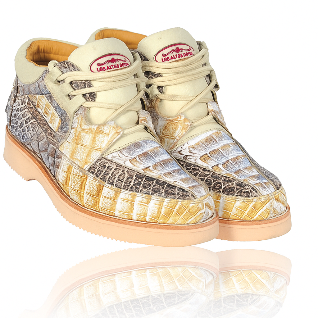 Los Altos Crocodile Shoes - Natural Genuine All-Over