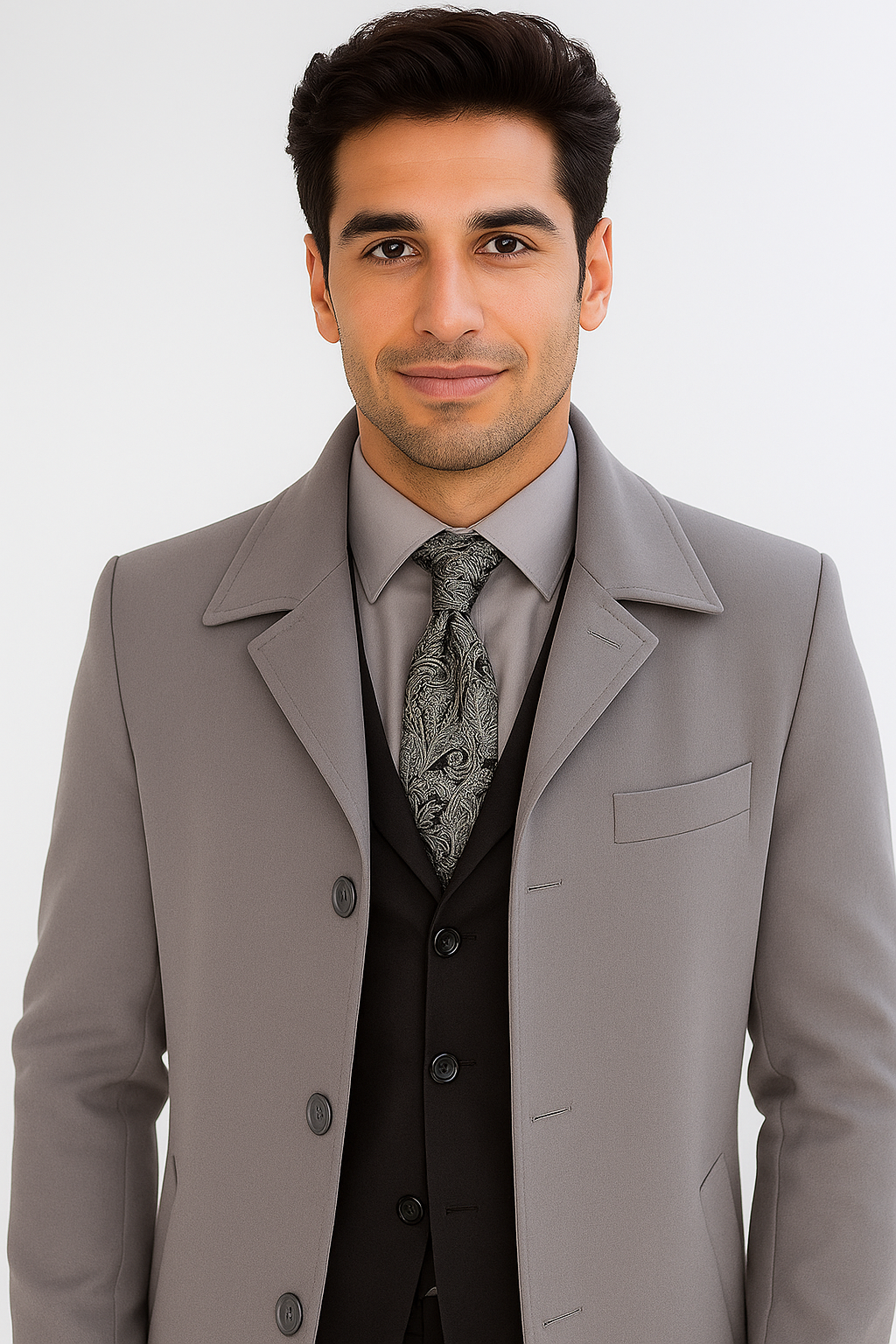 Men's Classic Full Length Overcoat