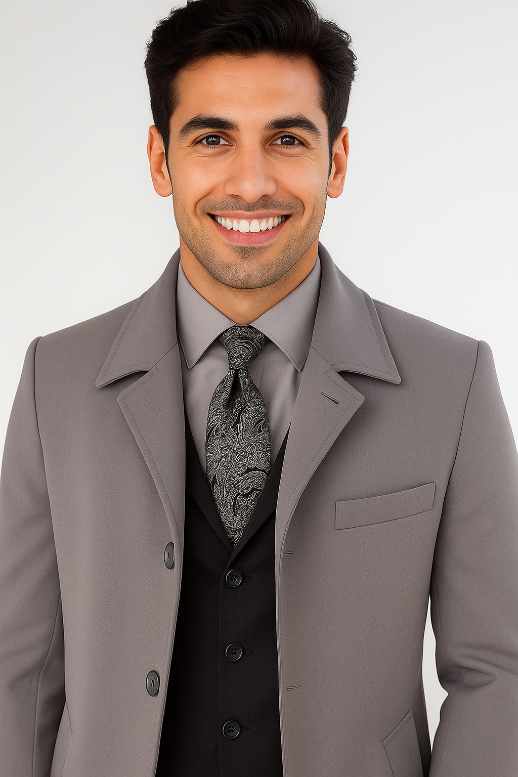 Men's Classic Full Length Overcoat