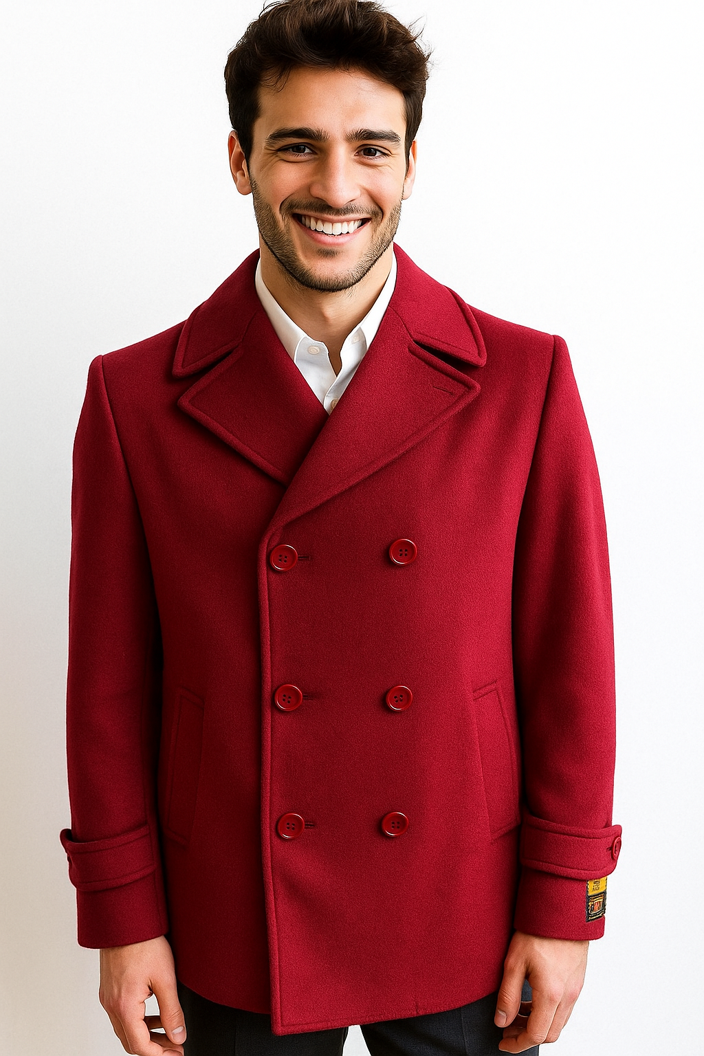 Men's Big & Tall Classic Wool Peacoat