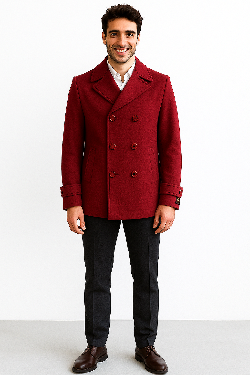 Men's Big & Tall Classic Wool Peacoat
