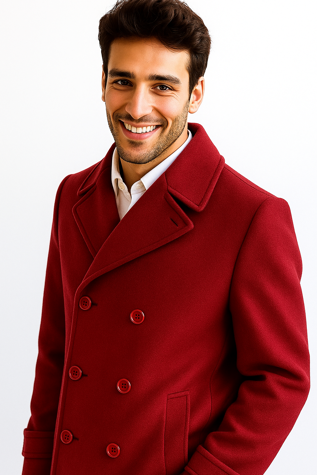 Men's Big & Tall Classic Wool Peacoat