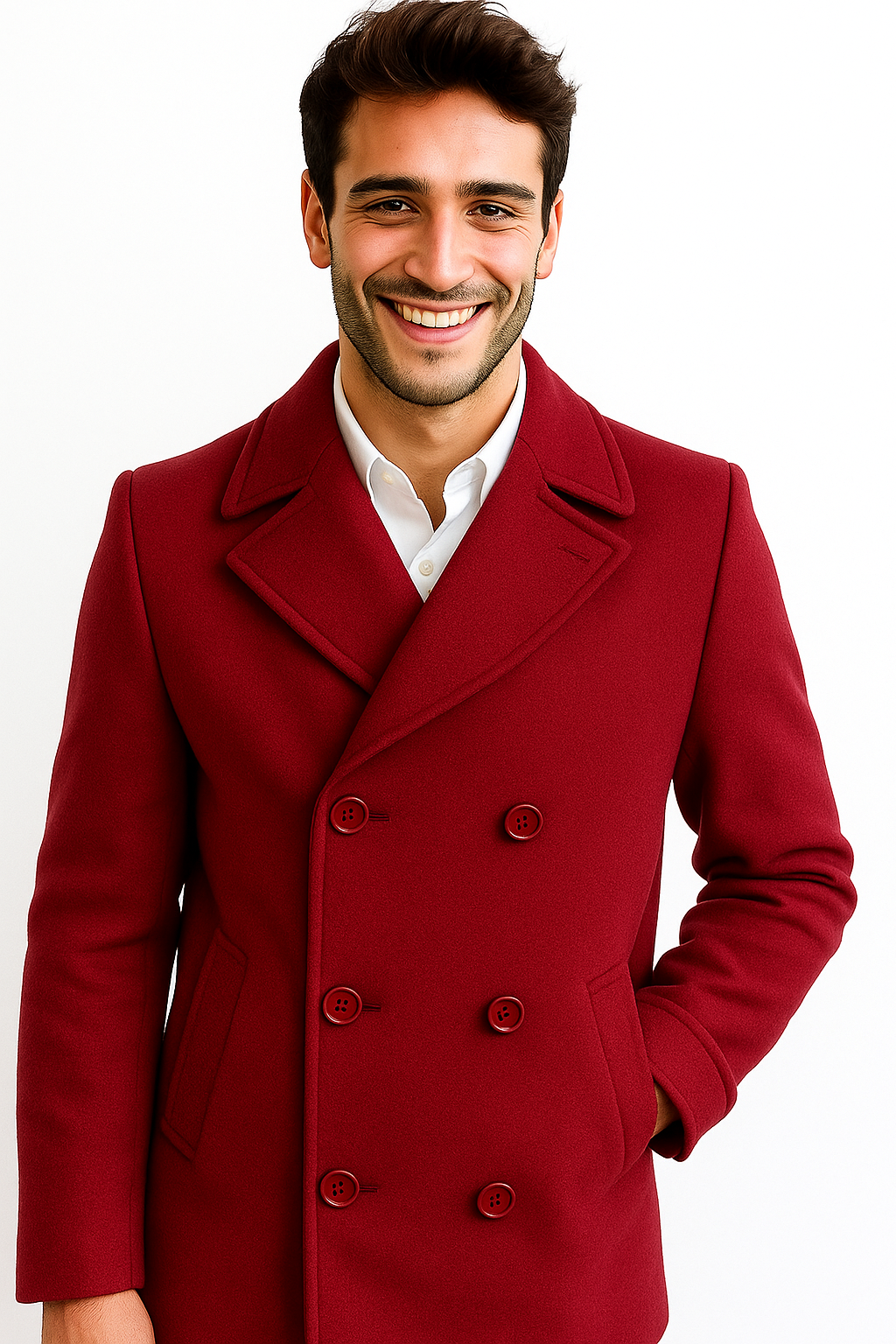 Men's Big & Tall Classic Wool Peacoat