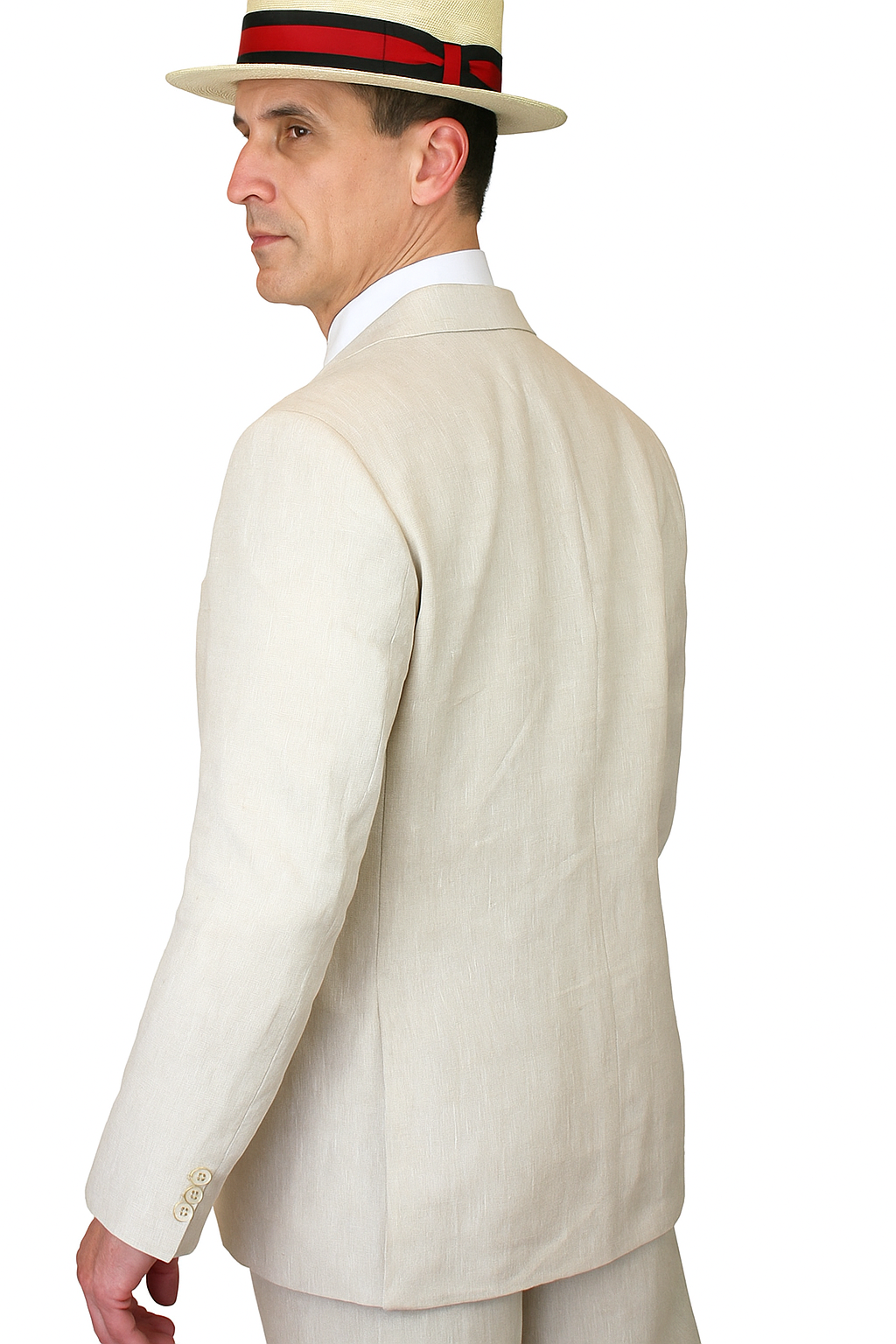 Riverdale Linen Coat - Natural Three-Piece Suit