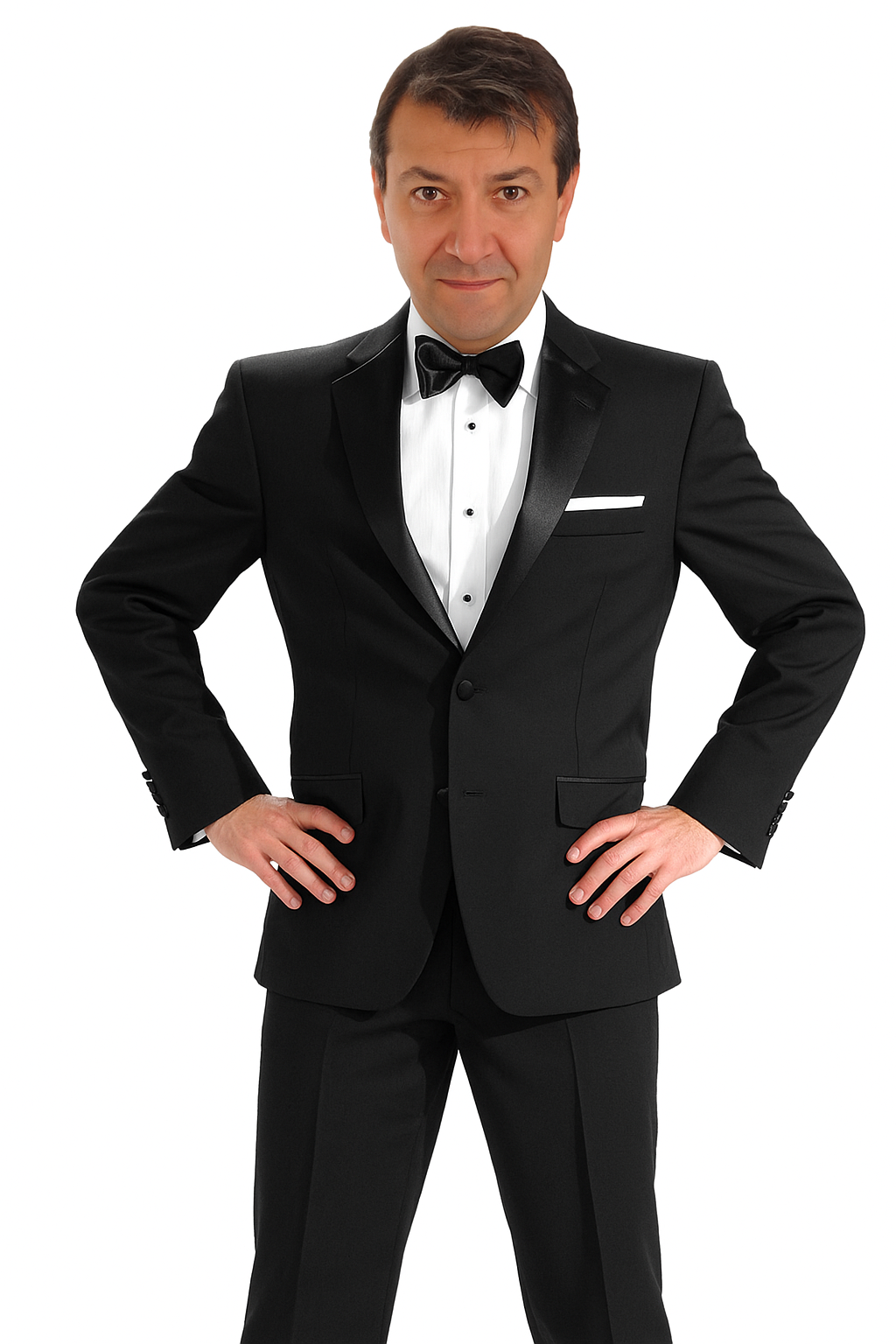 Tiglio 140s Wool 1-Button Tuxedo Black