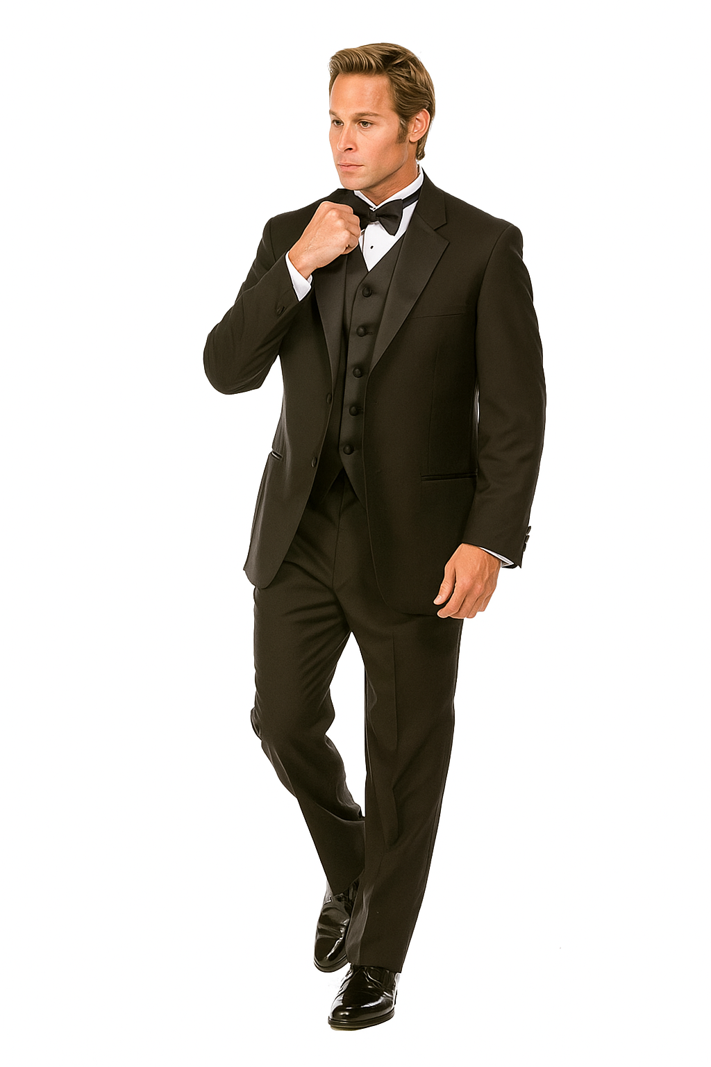 Giorgio Fiorelli Two-Button Black Adjustable Tuxedo