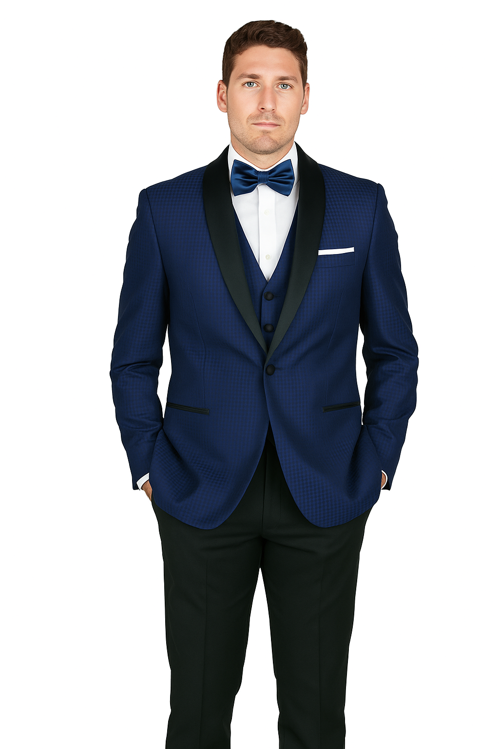 Arlan French-Blue One-Button Tuxedo