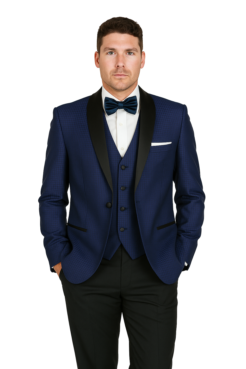 Arlan French-Blue One-Button Tuxedo